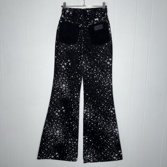 Wrangler Women’s Wanderer High Rise Flare Jeans Star Struck Black Boho 26x32 - Picture 2 of 7